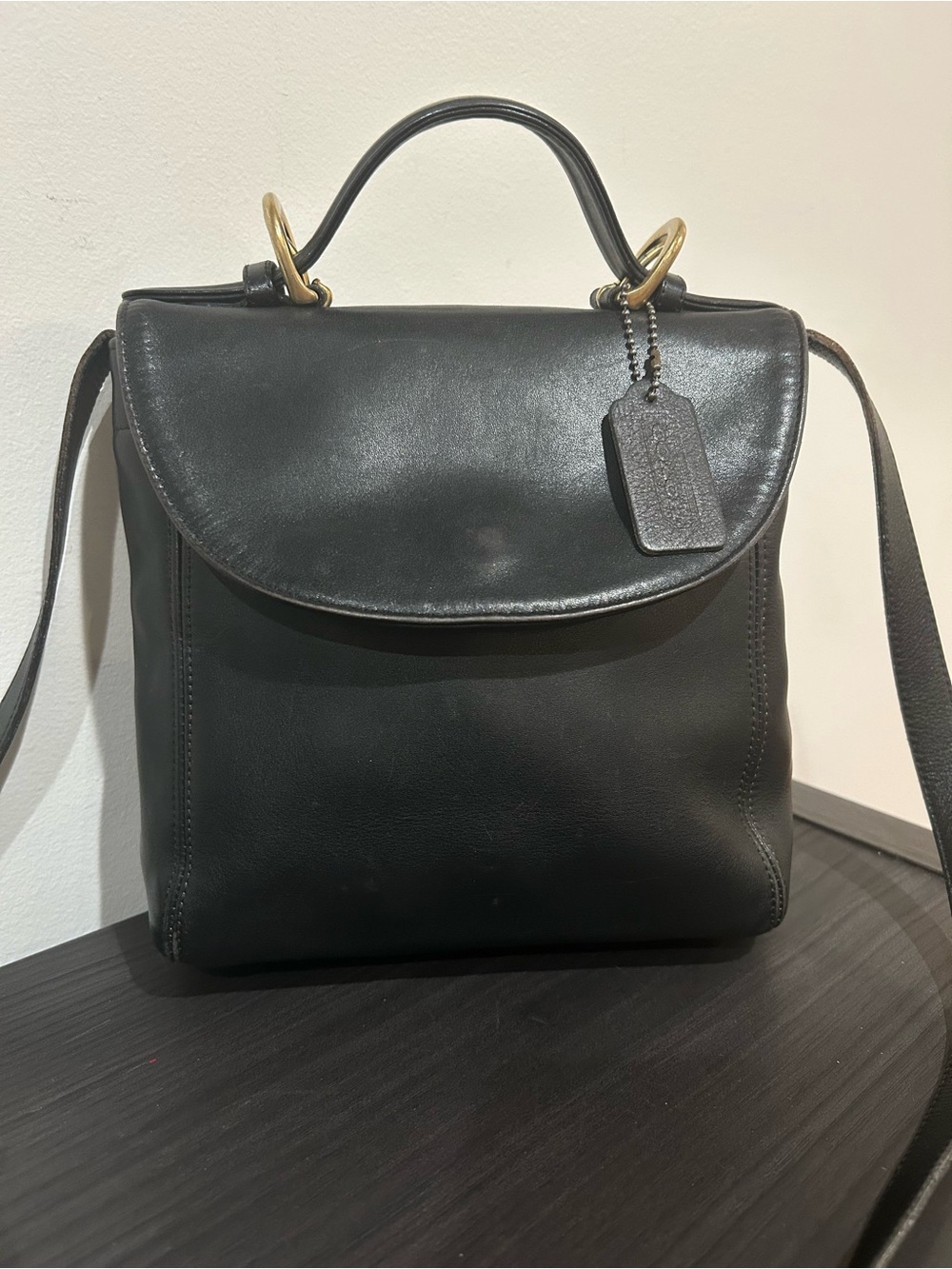 Coach Vintage Legacy Black Leather Crossbody Style#4158